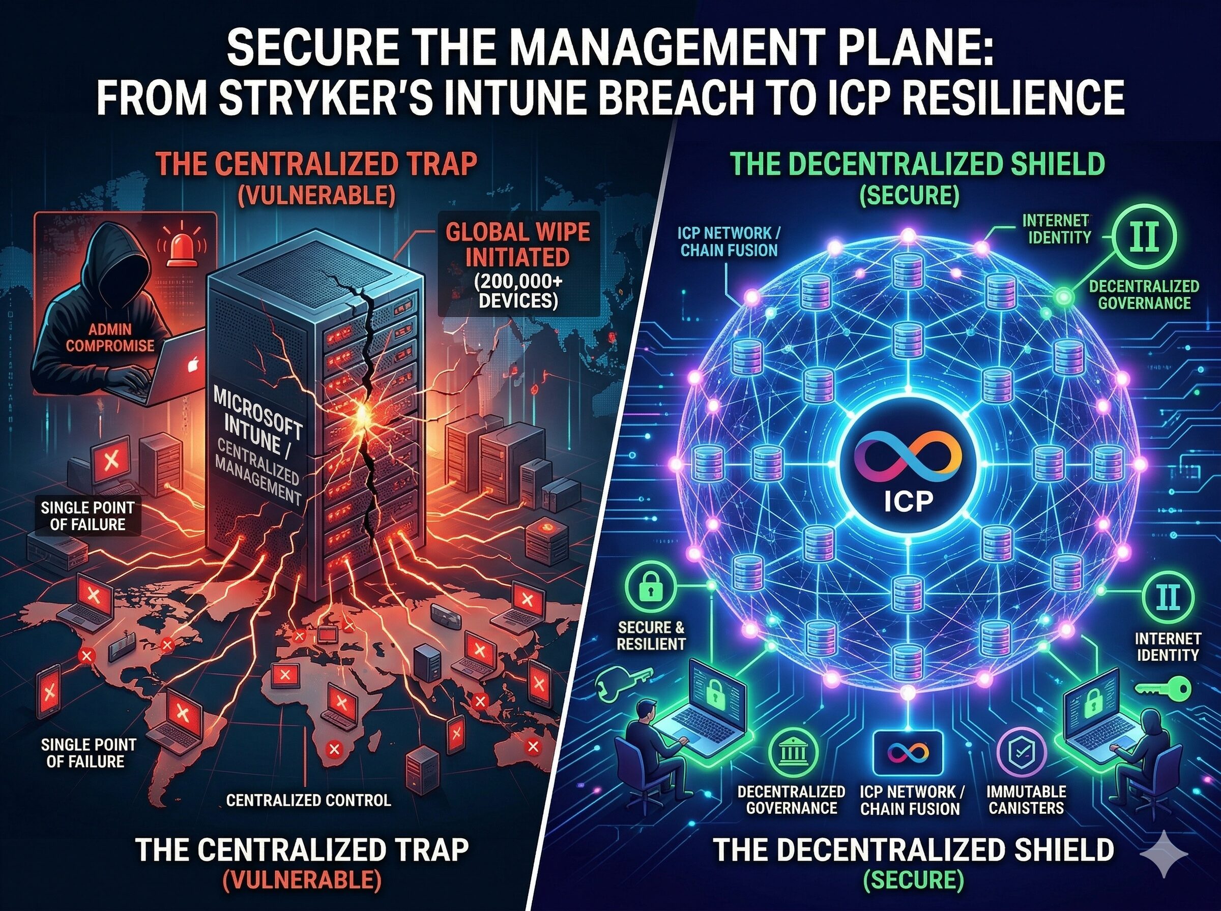 The Stryker Breach and the “Centralization Tax”: How ICP Reimagines Enterprise Security